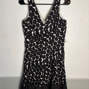 Nine West Black & White Polka Dot Dress – Size 10